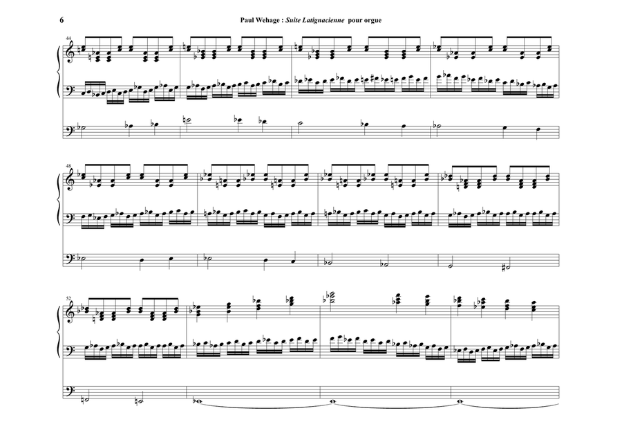 Paul Wehage : Suite Latignacienne for organ Organ Solo scores gallery preview page 6