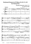 Sonata in D Minor, K.434 / L.343 for String Trio