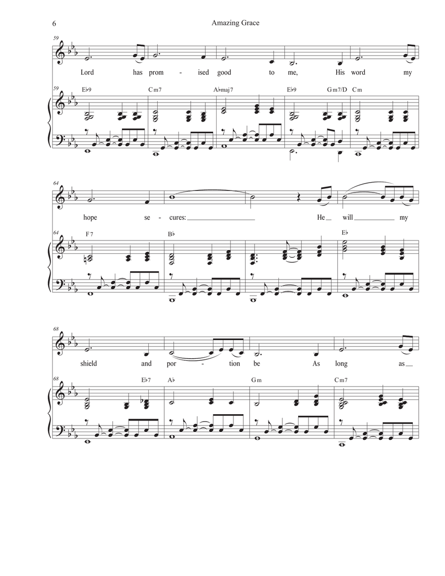 Amazing Grace (Until We Find Our Peace) (2-part choir - (SA) SA scores gallery preview page 6