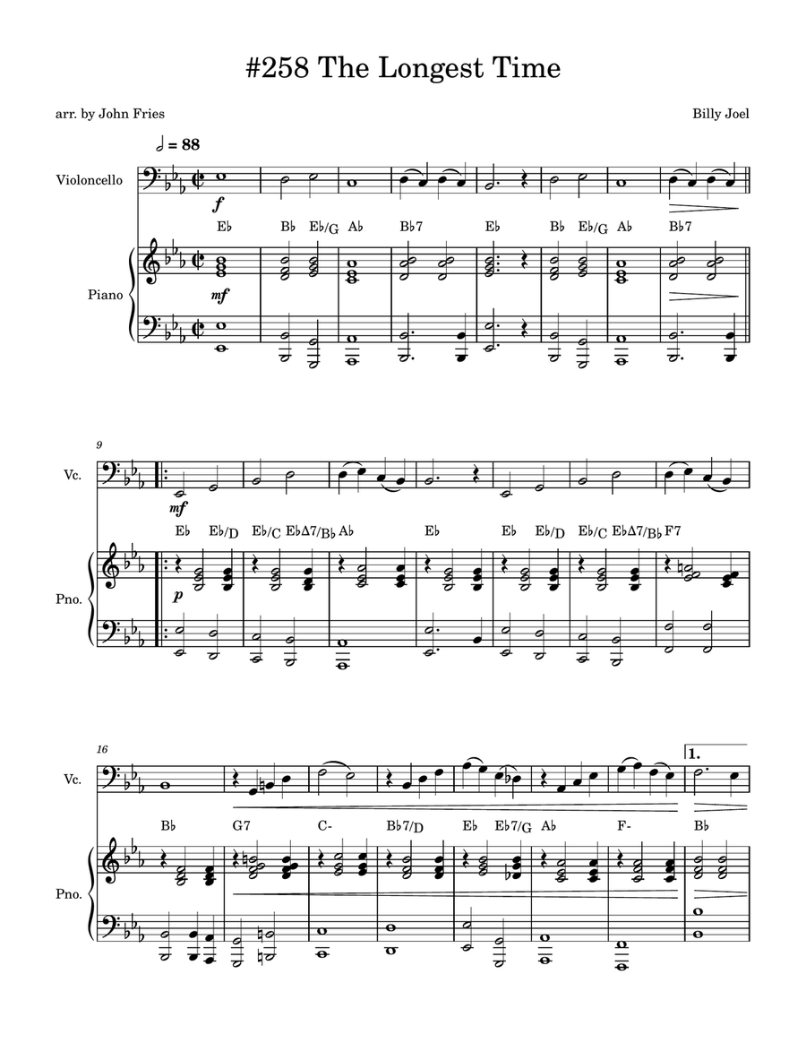 The Longest Time Piano scores gallery preview page 1