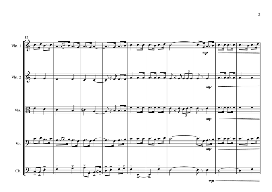 Tajikistan National Anthem for String Orchestra String Orchestra scores gallery preview page 3
