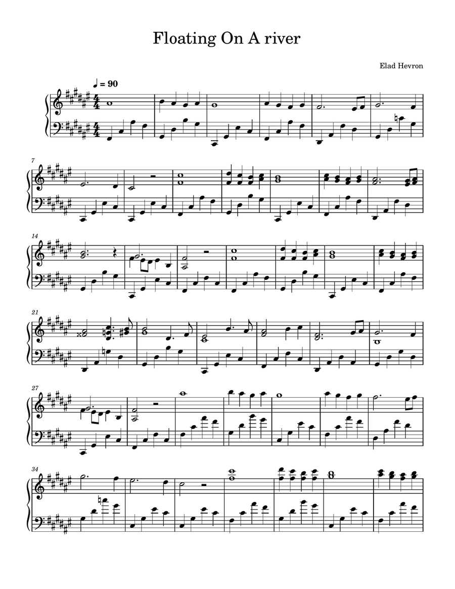 Floating On A River Floating On A River Piano Solo scores gallery preview page 1