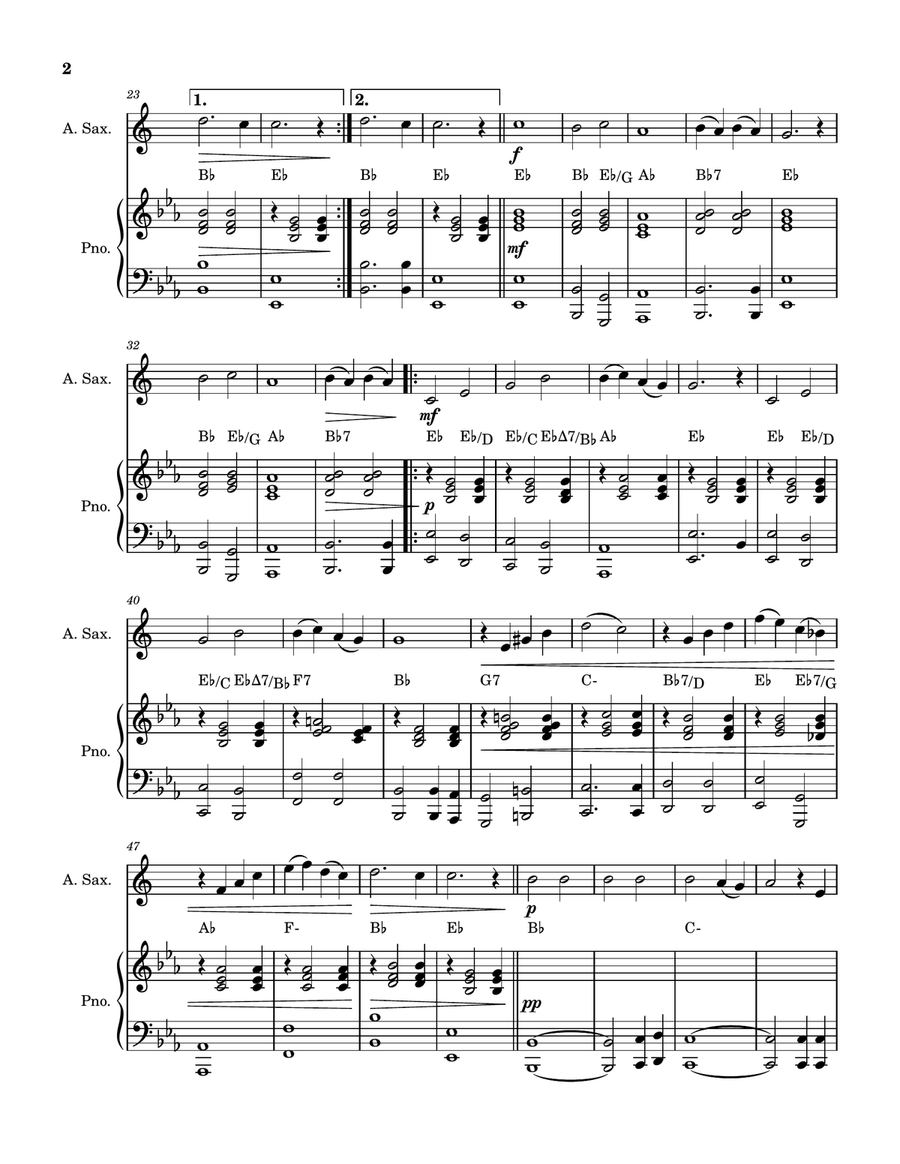 The Longest Time Alto Saxophone scores gallery preview page 2