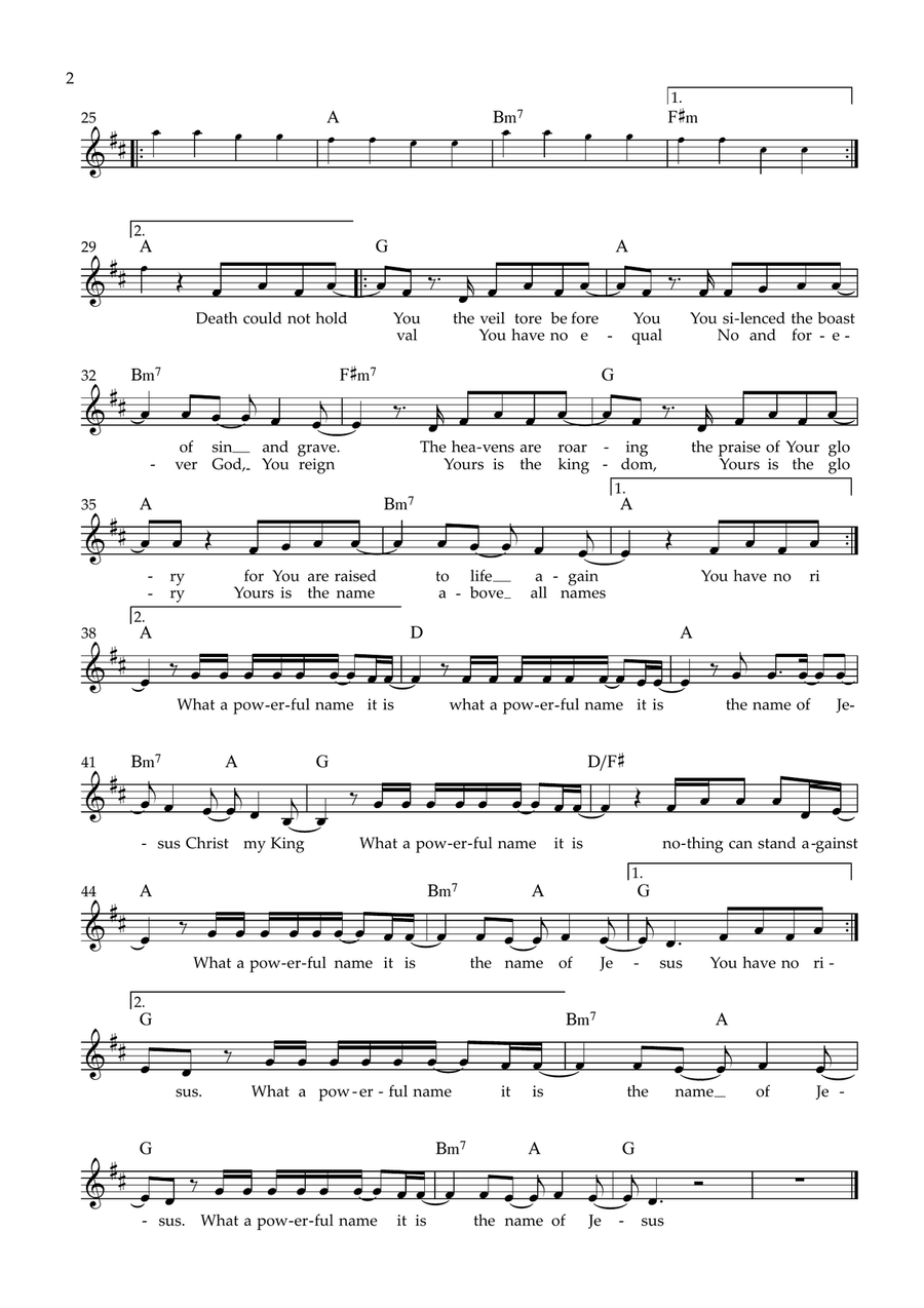What A Beautiful Name Piano scores gallery preview page 2