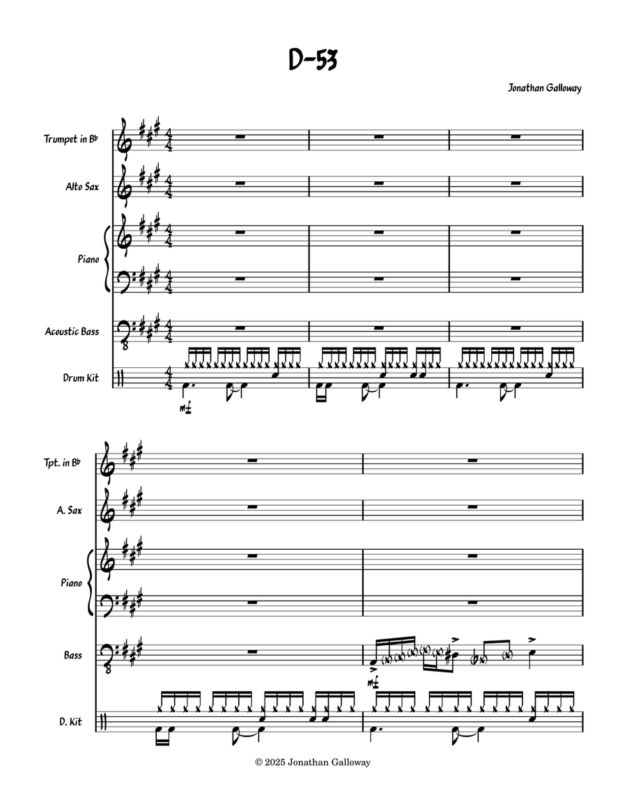 D-53 D-53 Jazz Ensemble scores gallery preview page 1