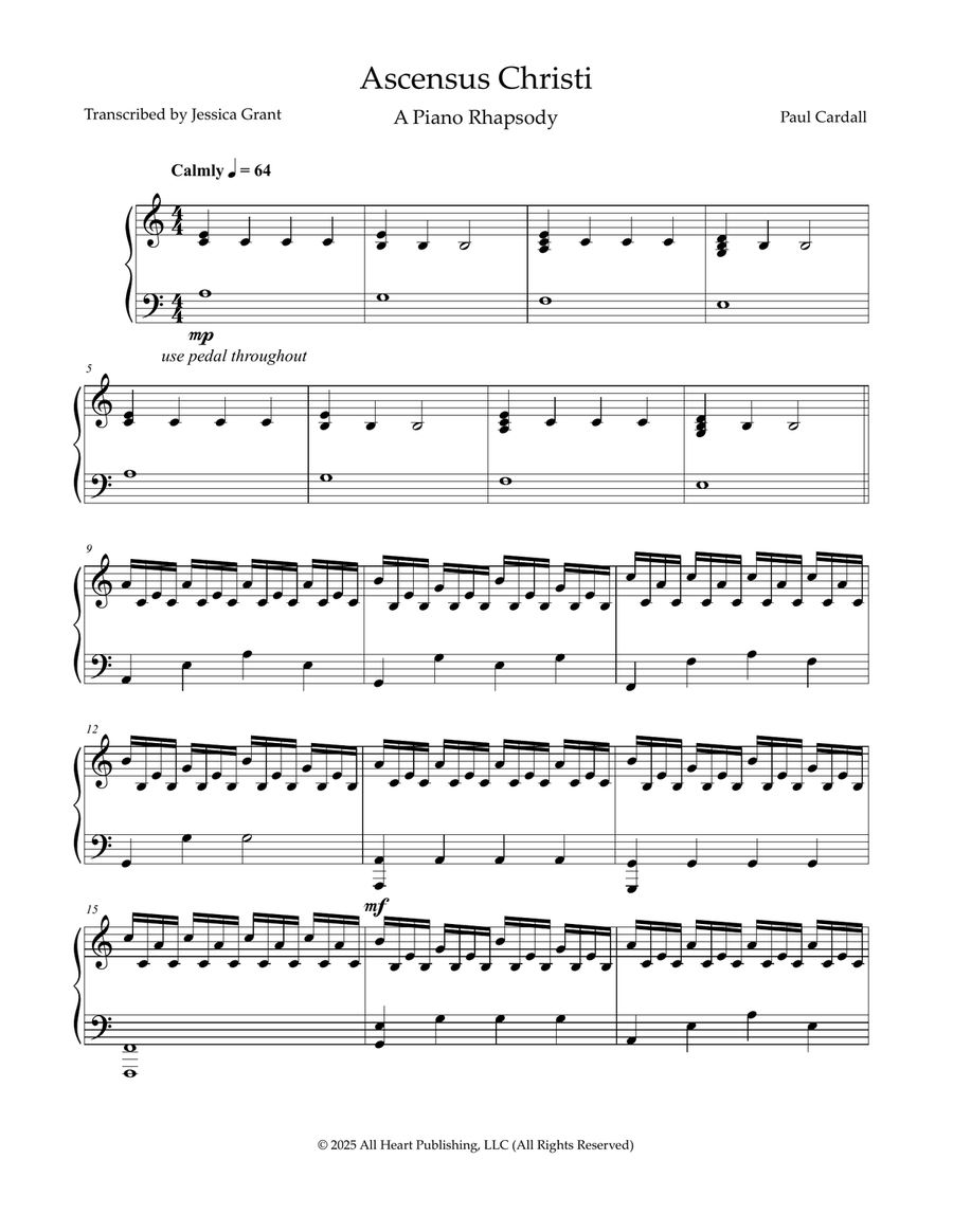 Ascensus Christi: A Piano Rhapsody Piano Solo scores gallery preview page 2