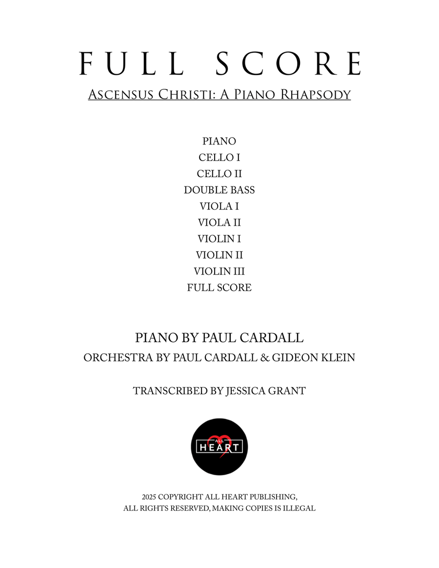 Ascensus Christi: A Piano Rhapsody (Score for Piano & Orchestra) String Orchestra scores gallery preview page 2