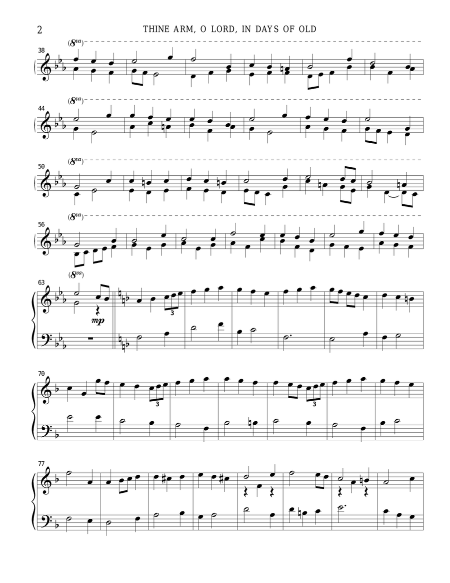 Thine Arm, O Lord, in Days of Old (ST. MATTHEW) Carillon scores gallery preview page 2