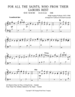 For All the Saints, Who from Their Labors Rest (SINE NOMINE)