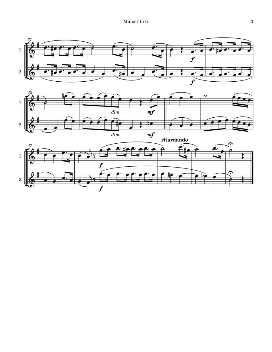 Minuet In G Minuet In G Tenor Saxophone scores gallery preview page 3