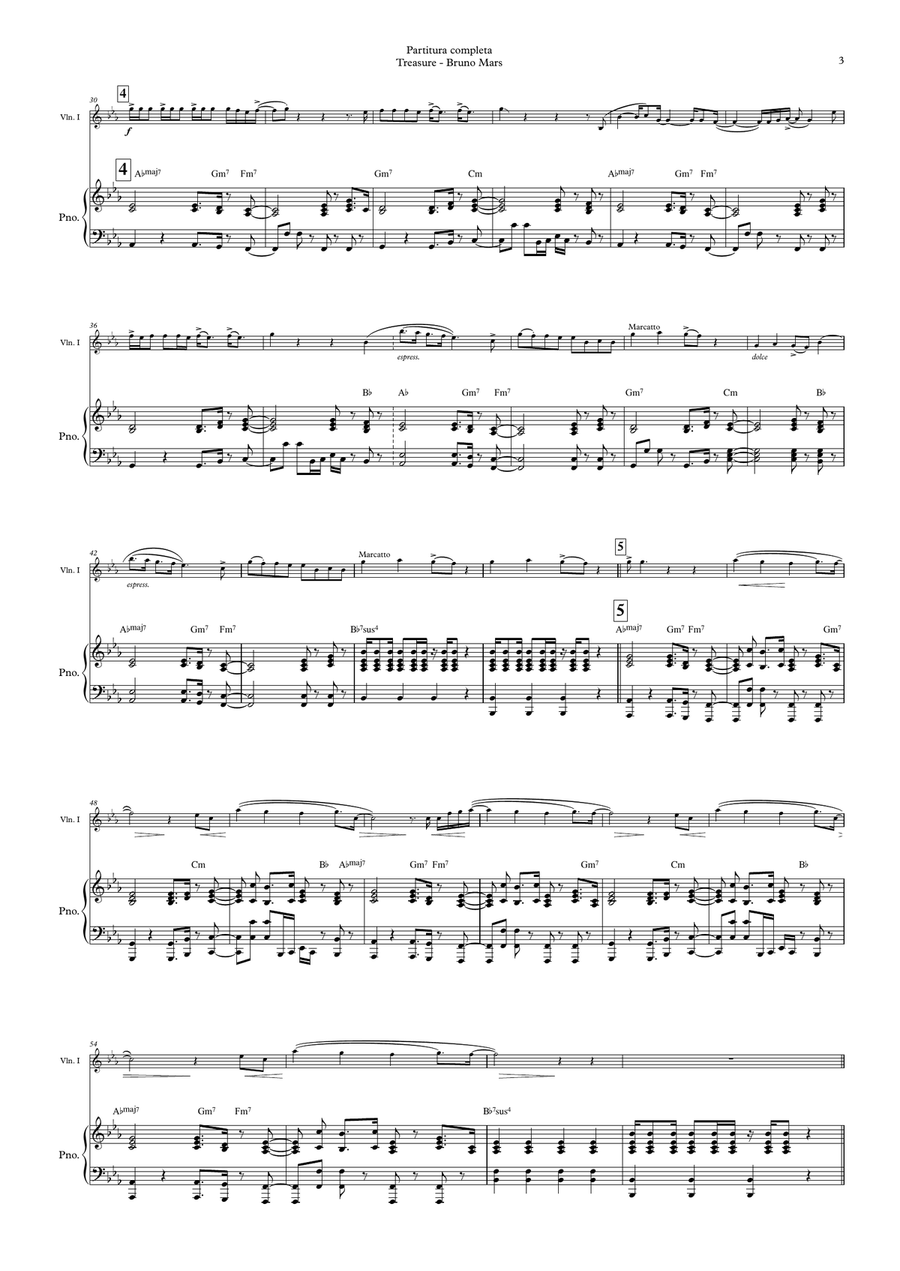 Treasure Violin Solo scores gallery preview page 3