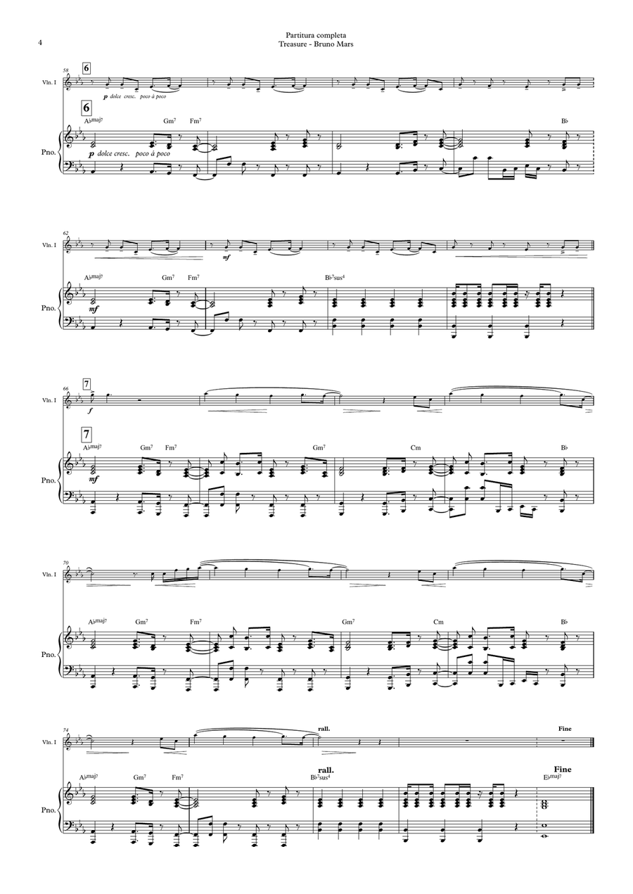Treasure Violin Solo scores gallery preview page 4
