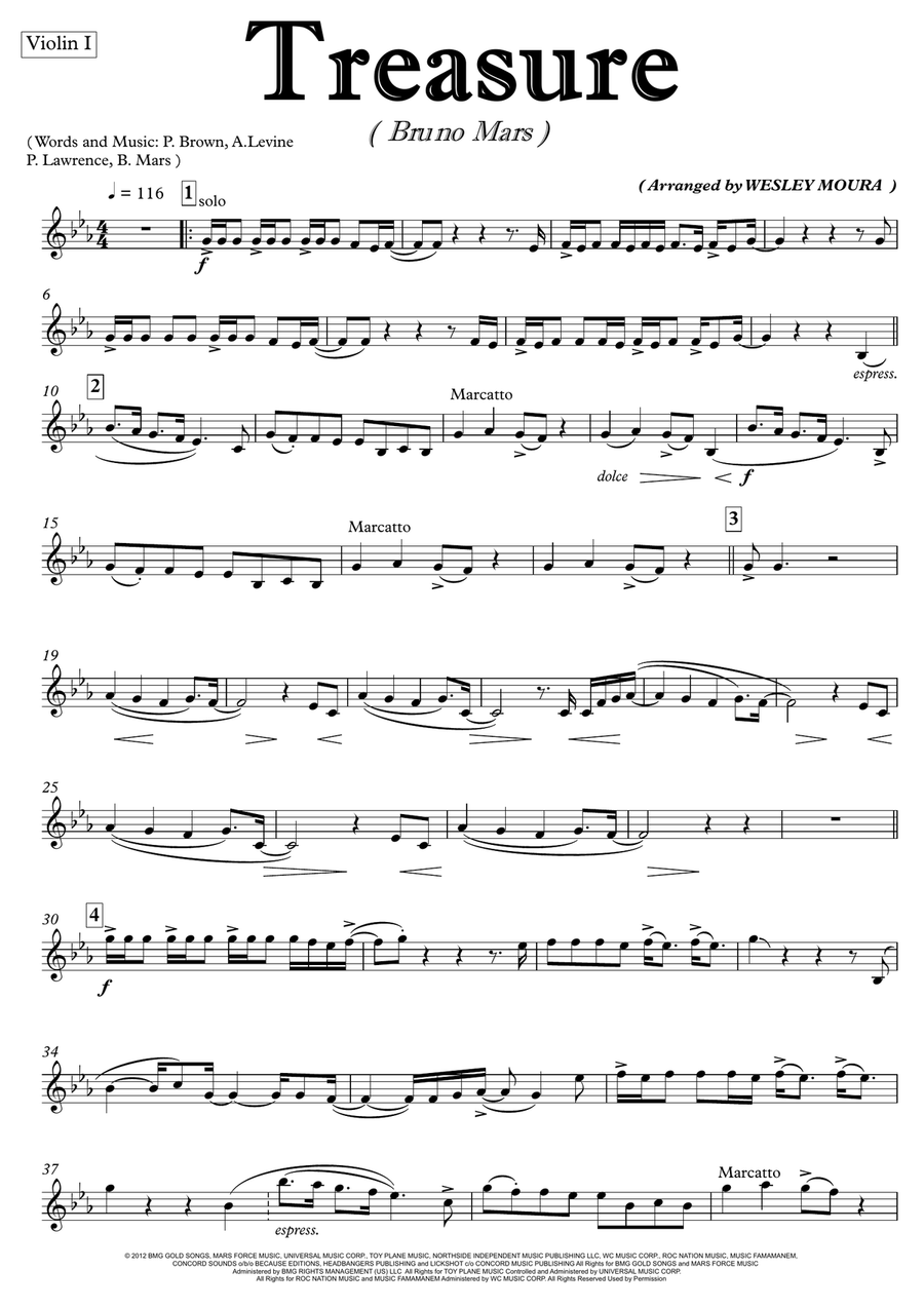 Treasure Violin Solo scores gallery preview page 5