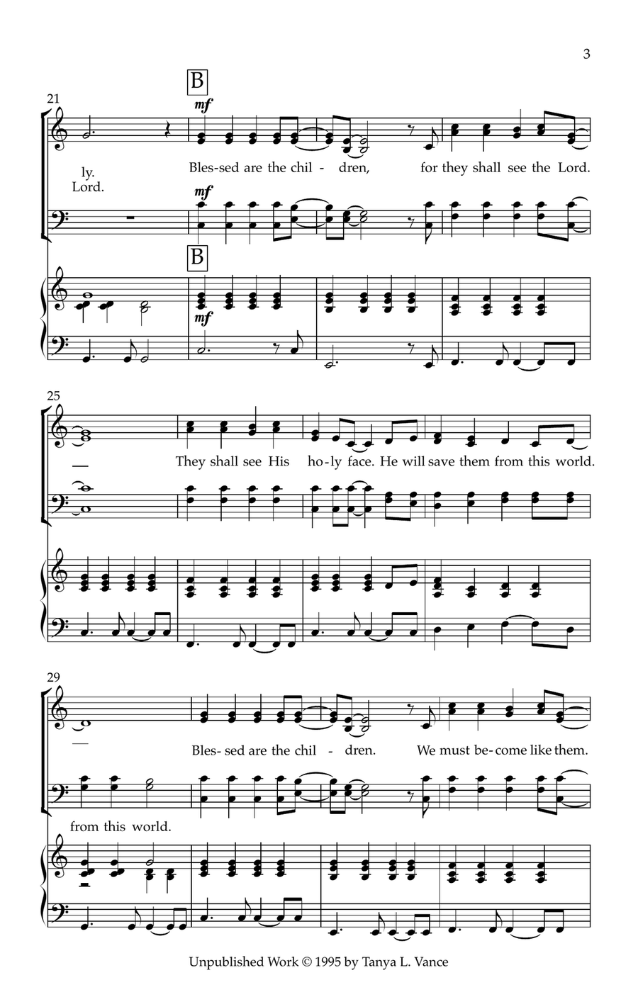 Blessed are the Children Blessed are the Children 4-Part scores gallery preview page 3