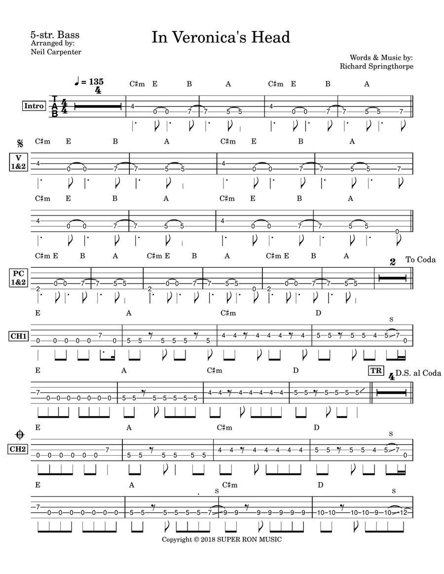 In Veronica S Head In Veronica S Head Acoustic Guitar scores gallery preview page 2