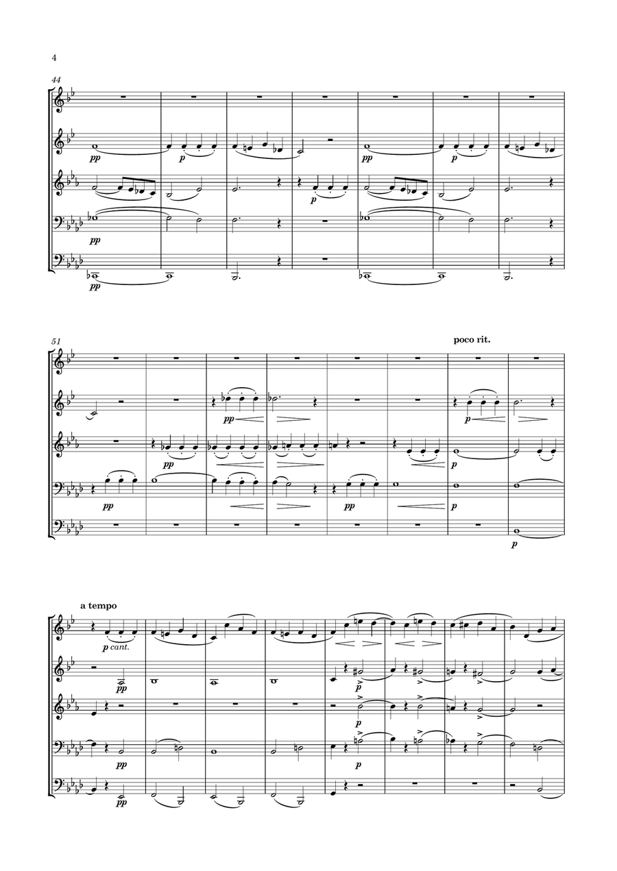 Ewald - Brass Quintet No.4 in A flat major, Op.8 Brass Quintet scores gallery preview page 4