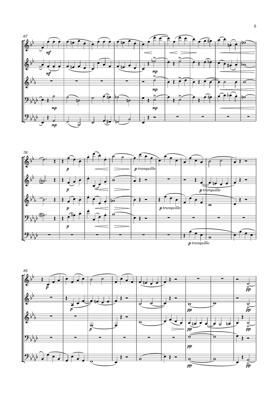 Ewald - Brass Quintet No.4 in A flat major, Op.8 Brass Quintet scores gallery preview page 5