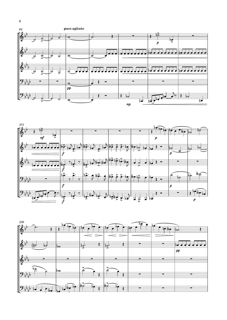Ewald - Brass Quintet No.4 in A flat major, Op.8 Brass Quintet scores gallery preview page 6