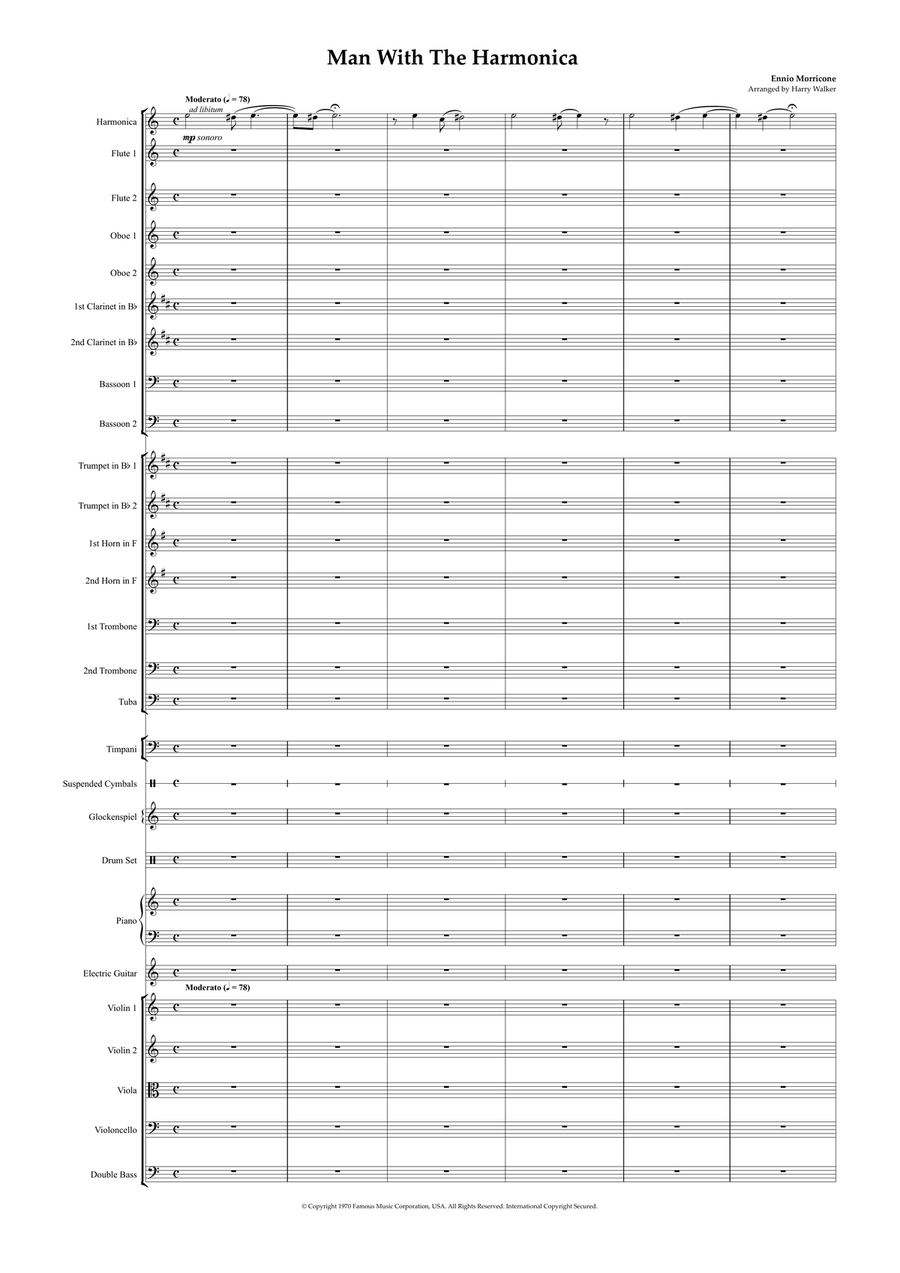 Man With The Harmonica Full Orchestra scores gallery preview page 2