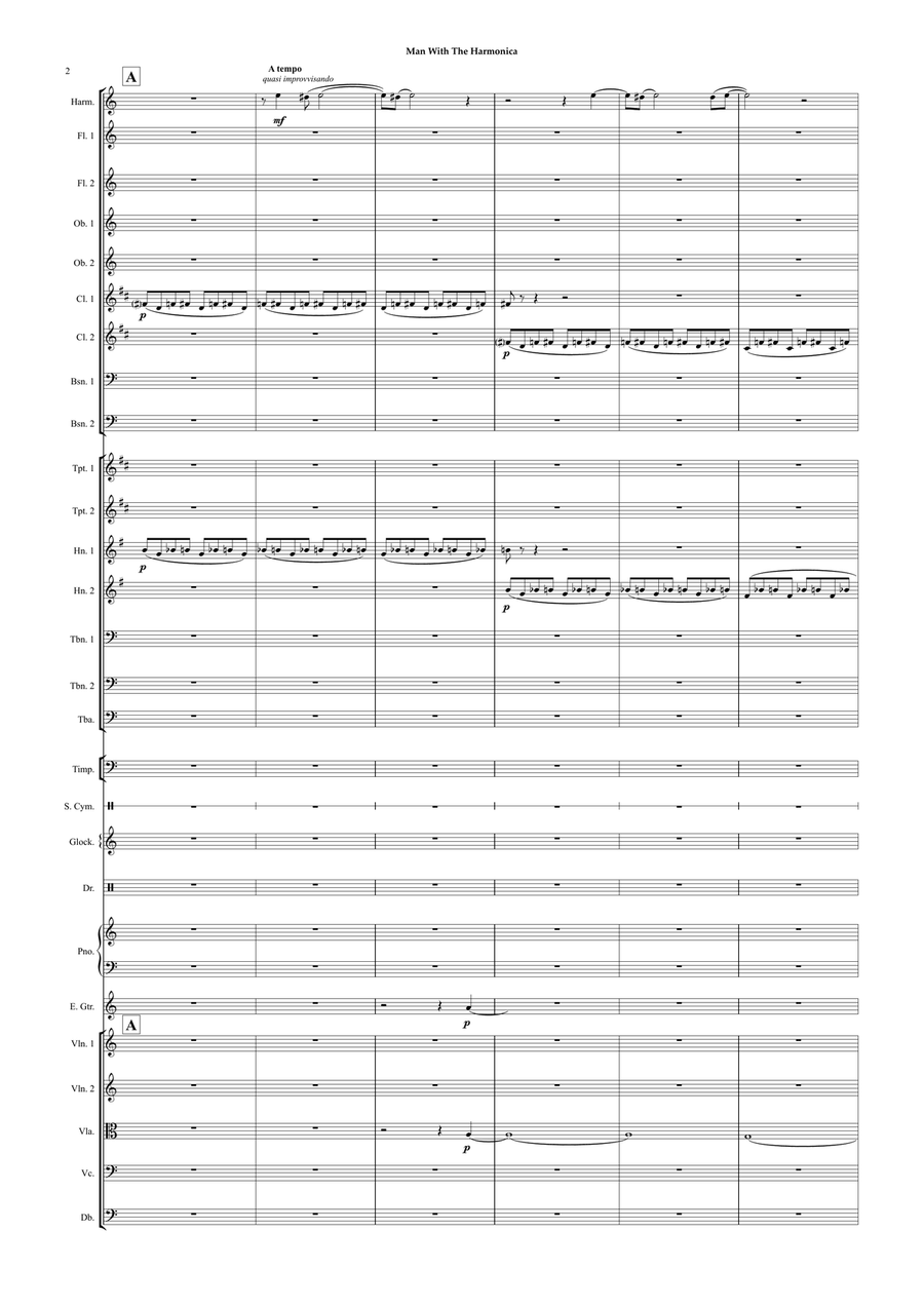 Man With The Harmonica Full Orchestra scores gallery preview page 3