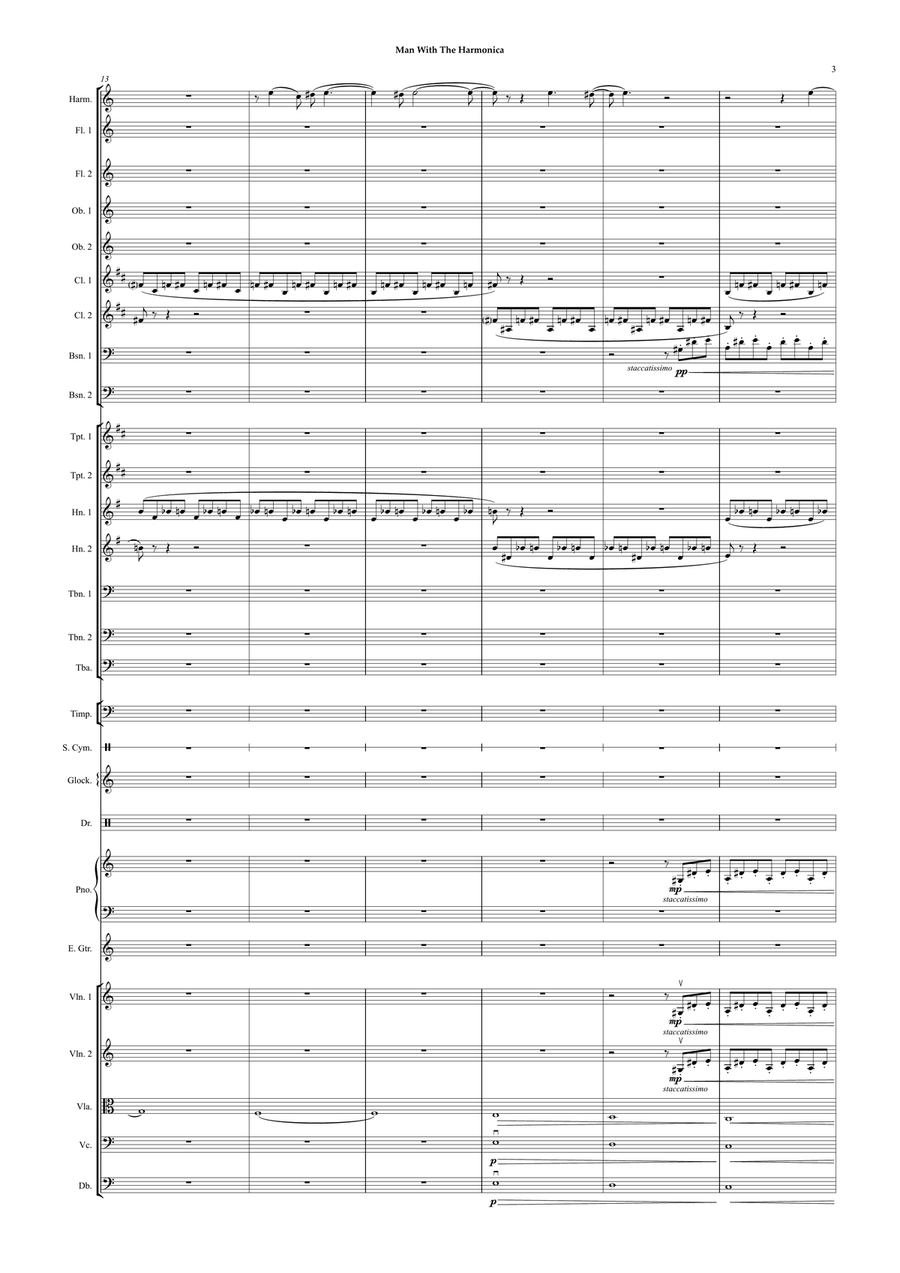 Man With The Harmonica Full Orchestra scores gallery preview page 4