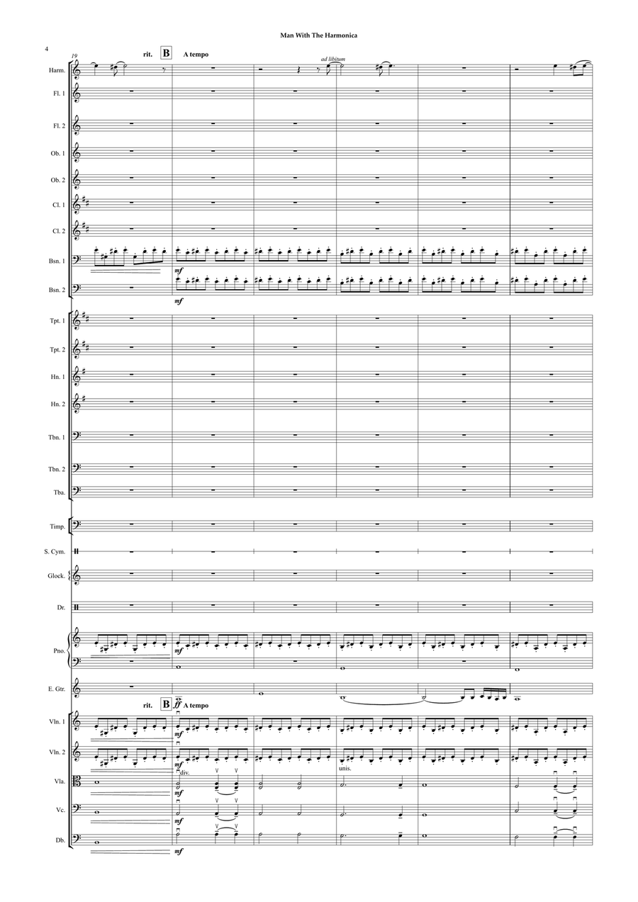 Man With The Harmonica Full Orchestra scores gallery preview page 5