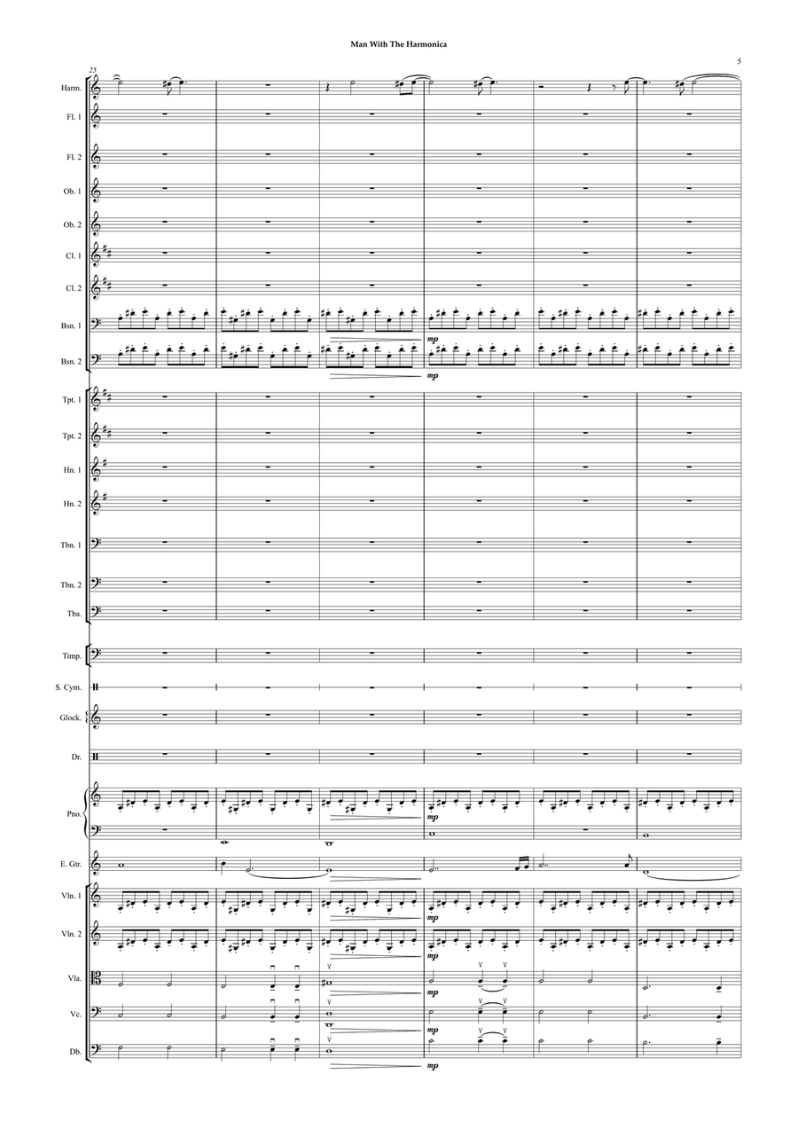 Man With The Harmonica Full Orchestra scores gallery preview page 6