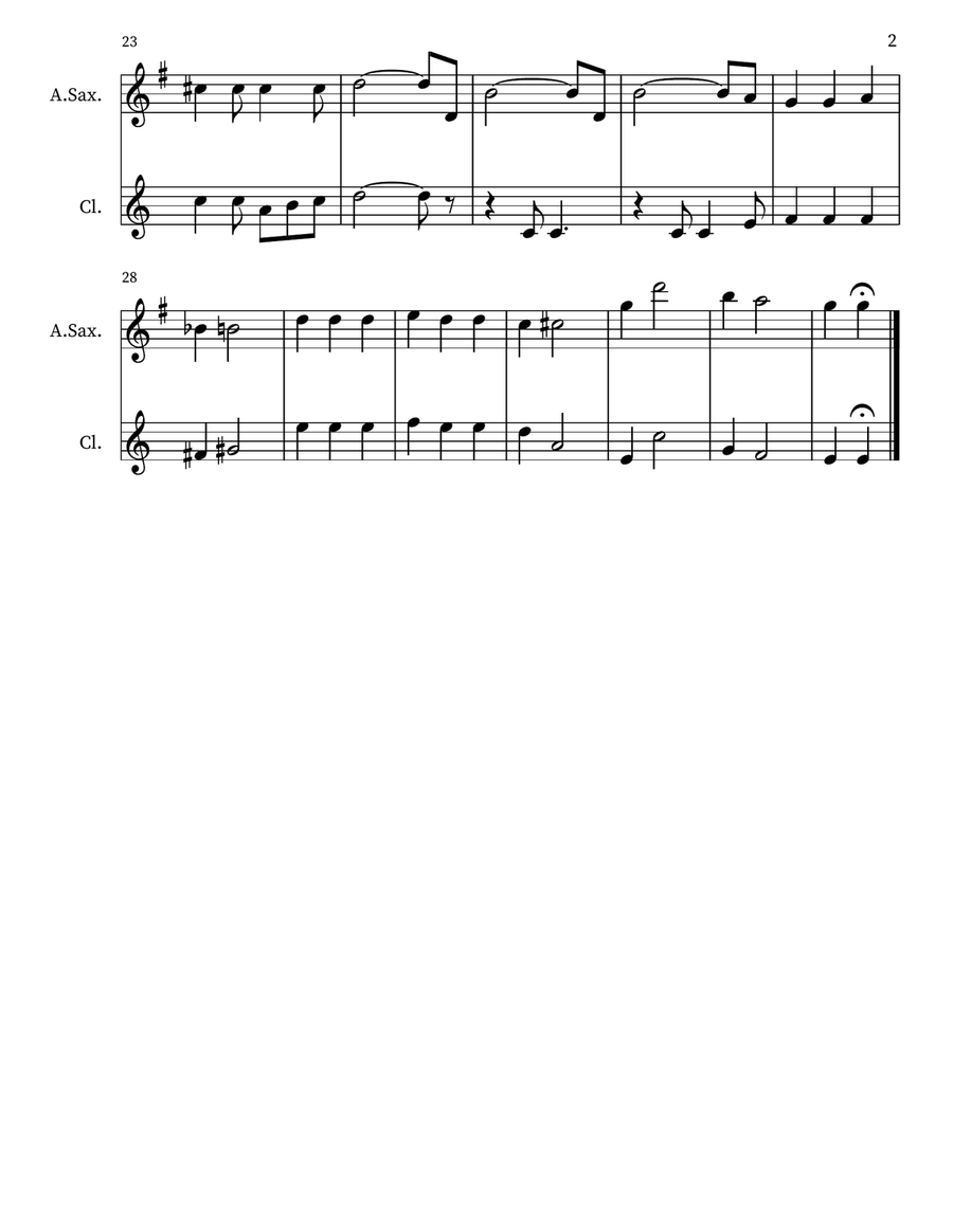 He lives He lives Woodwind Duet scores gallery preview page 2