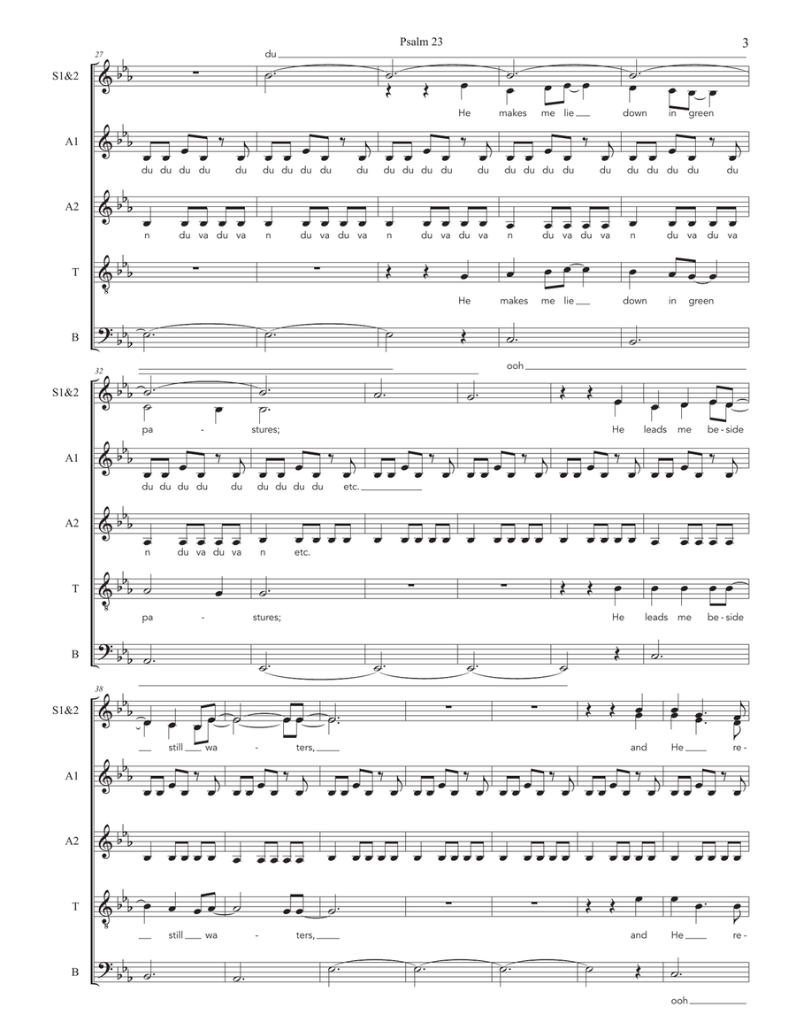 Psalm 23 Psalm 23 Divisi scores gallery preview page 3