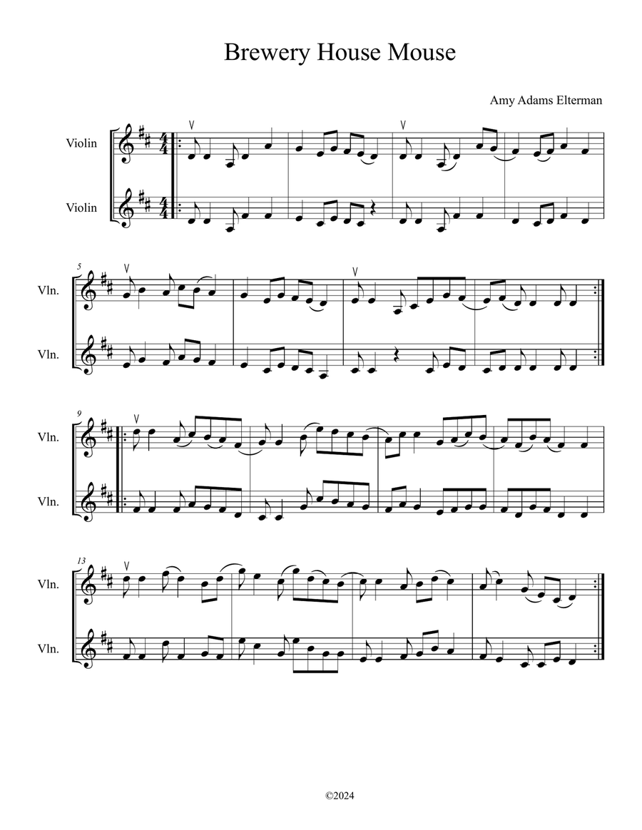 Brewery House Mouse Brewery House Mouse String Duet scores gallery preview page 1