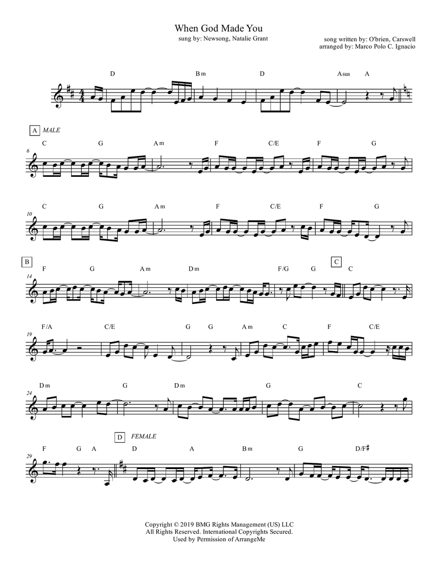 When God Made You Piano scores gallery preview page 1