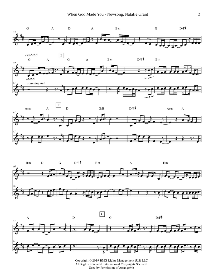 When God Made You Piano scores gallery preview page 2