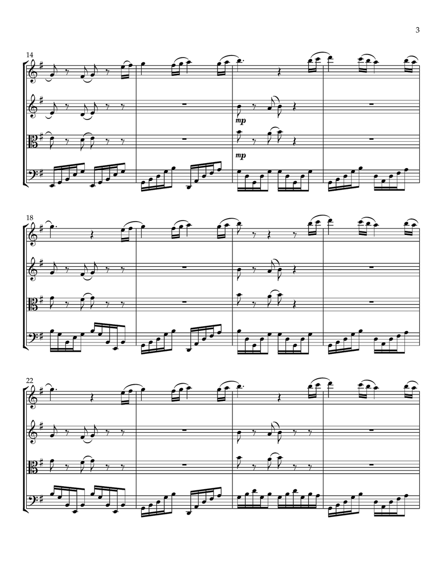 Barbie In The 12 Dancing Princesses Main Titles String Trio scores gallery preview page 4