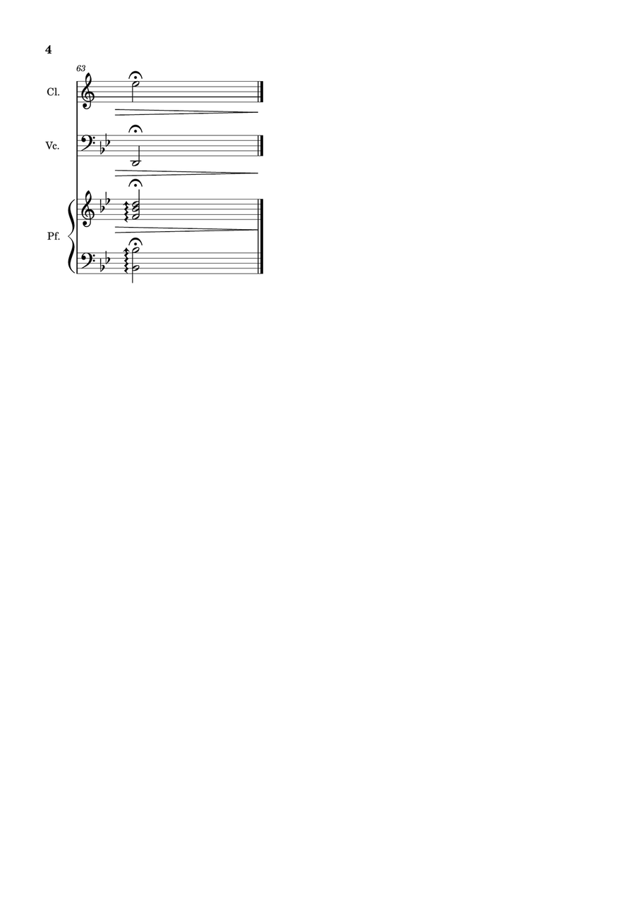 Bridal Chorus. R. Wagner - Clarinet, Cello and Piano. Score and Parts. Chamber Music scores gallery preview page 4