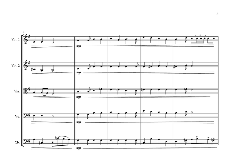 Tongan National Anthem for String Orchestra String Orchestra scores gallery preview page 3