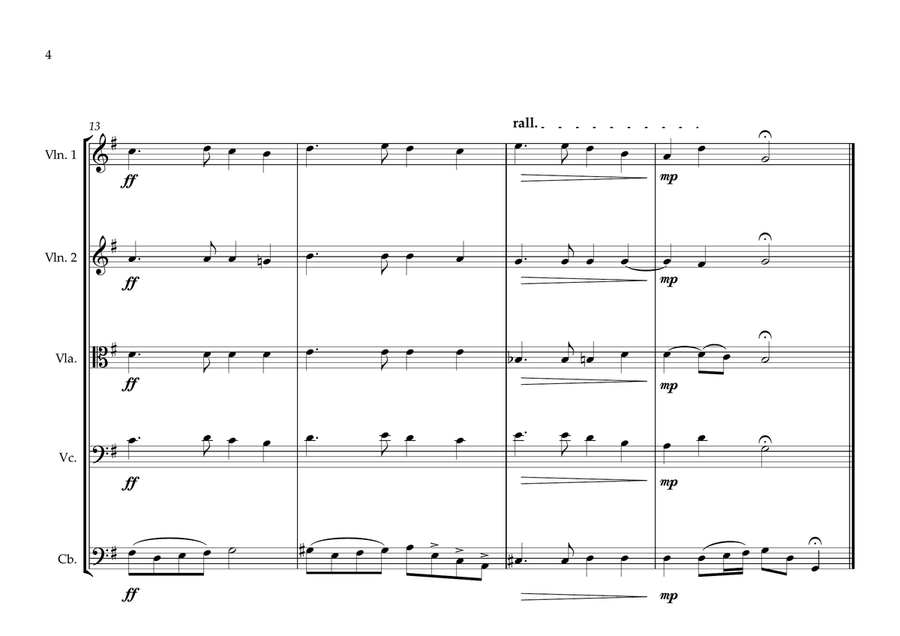 Tongan National Anthem for String Orchestra String Orchestra scores gallery preview page 4