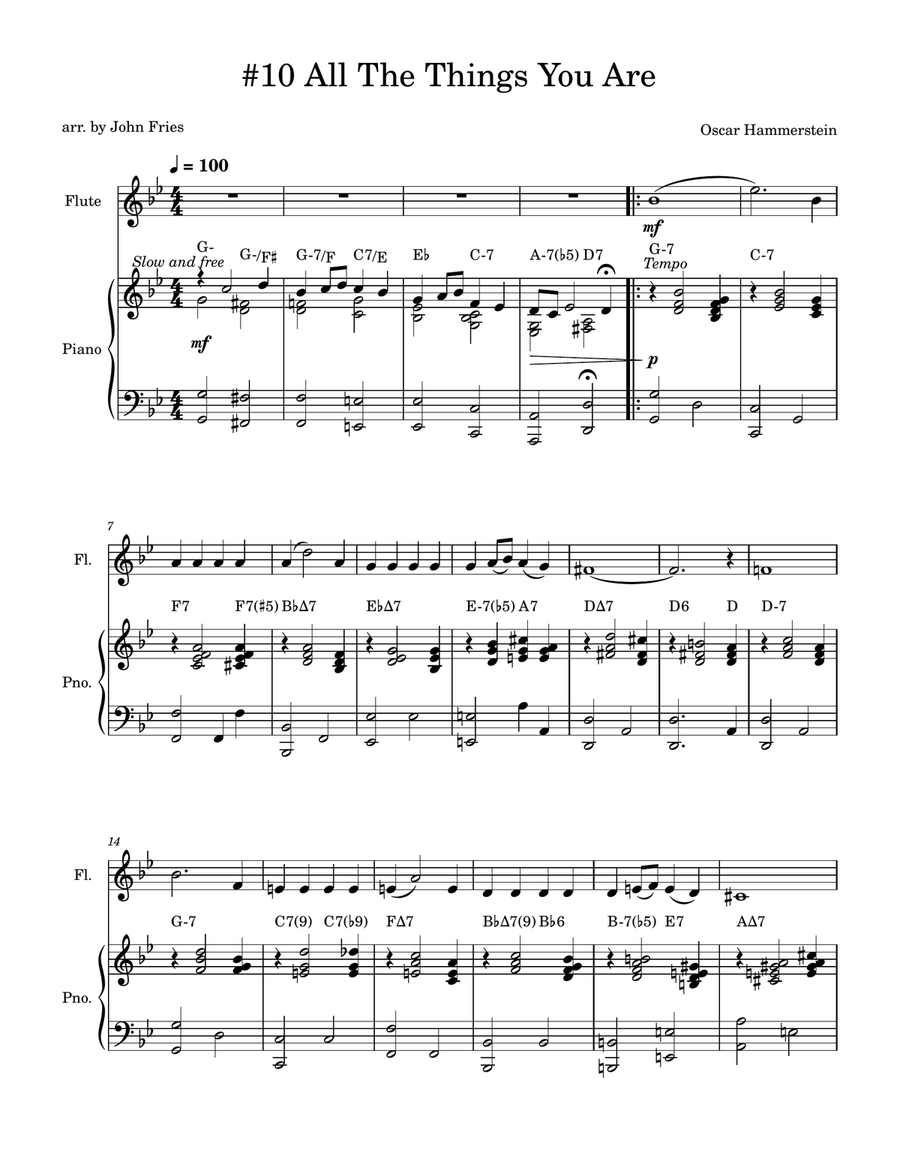 All The Things You Are All The Things You Are Flute Solo scores gallery preview page 1