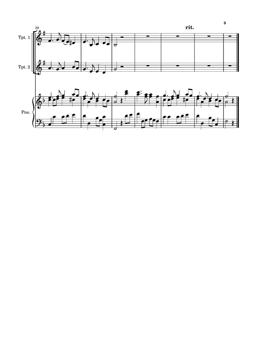 Five Christmas Songs for two Trumpets - volume 3 Trumpet Duet scores gallery preview page 4