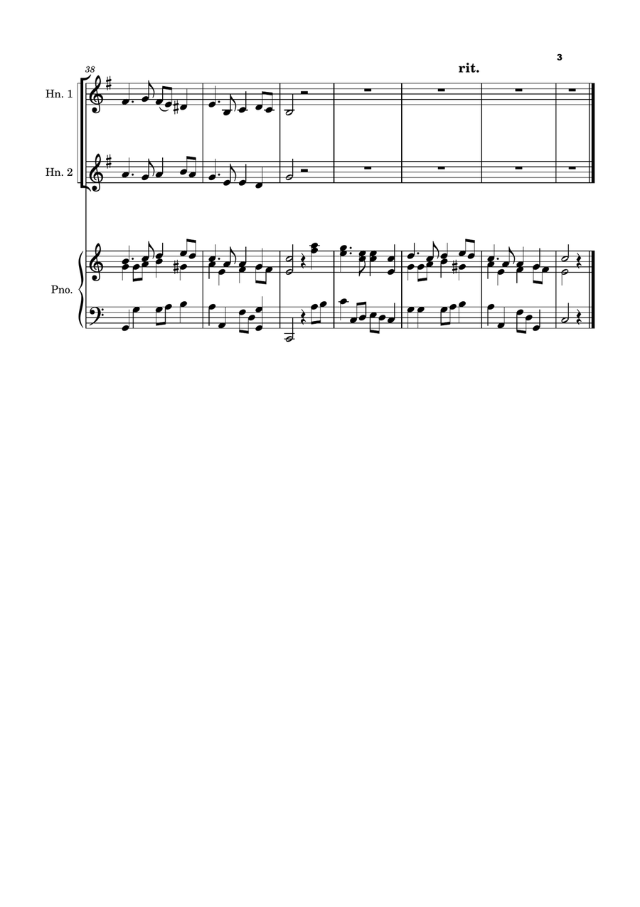 Five Christmas Songs for two French Horns - volume 3 Brass Duet scores gallery preview page 4