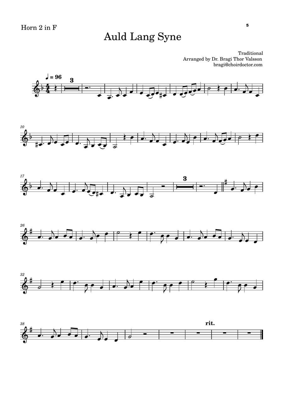 Five Christmas Songs for two French Horns - volume 3 Brass Duet scores gallery preview page 6