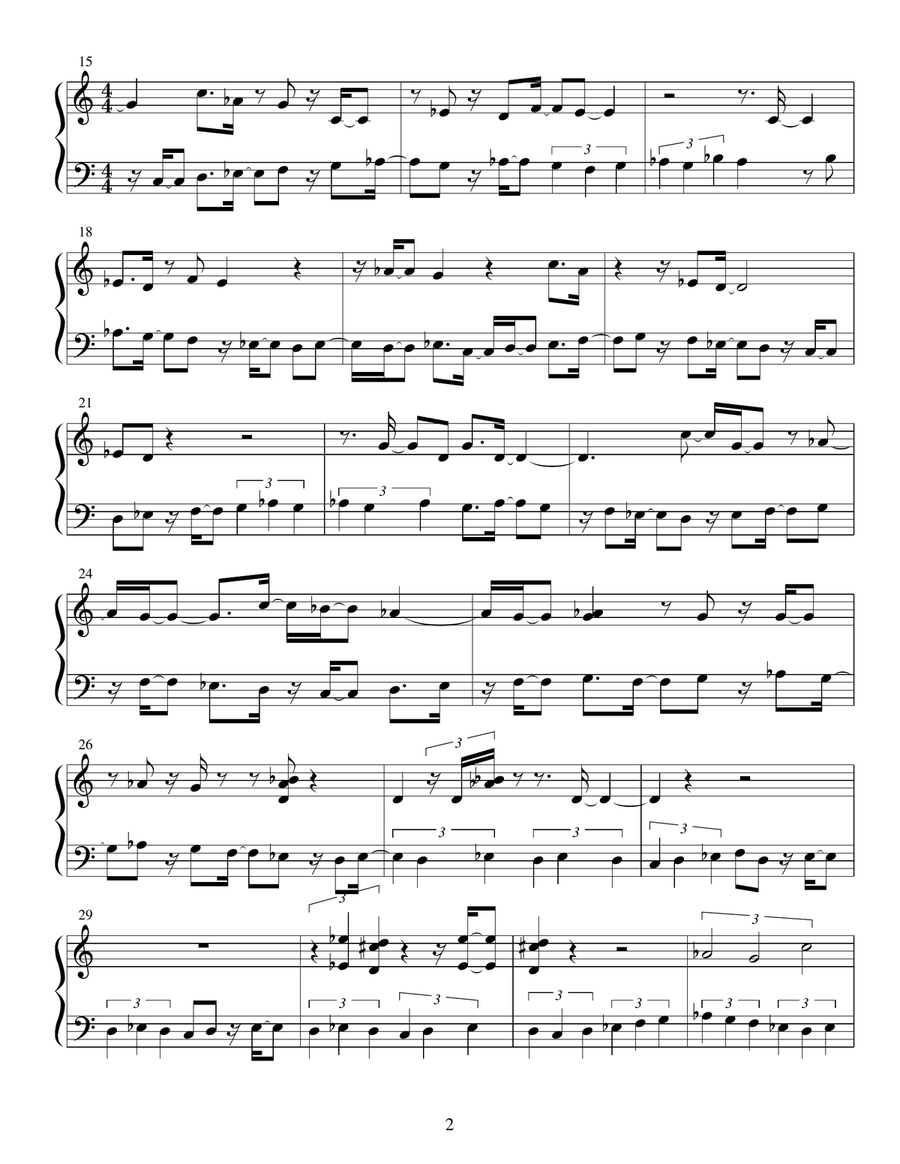 Ernest is Honest 2nd Movement Piano Solo scores gallery preview page 2