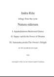 Trilogy from the cycle NATURA SIDERUM for saxophone and organ