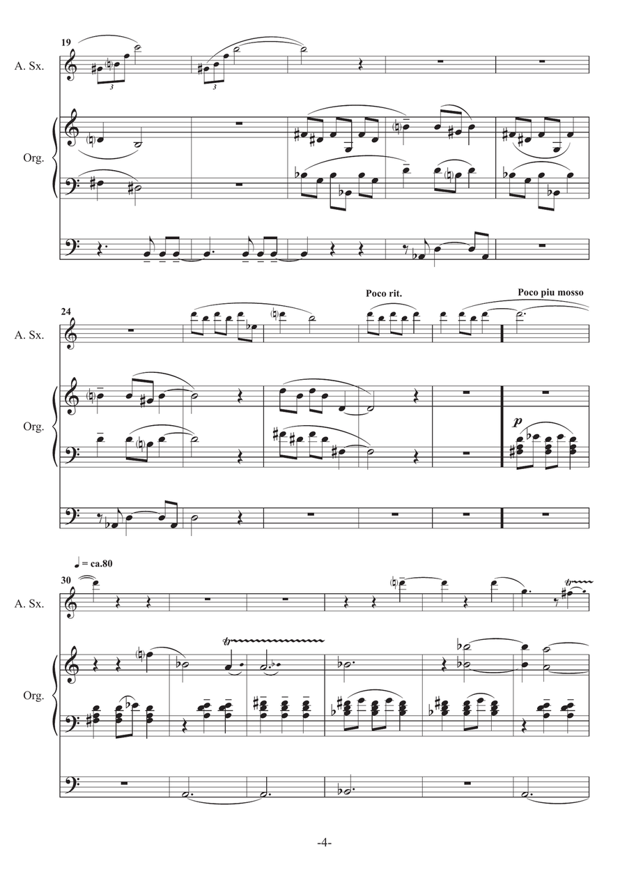 Trilogy from the cycle NATURA SIDERUM for saxophone and organ Alto Saxophone scores gallery preview page 4