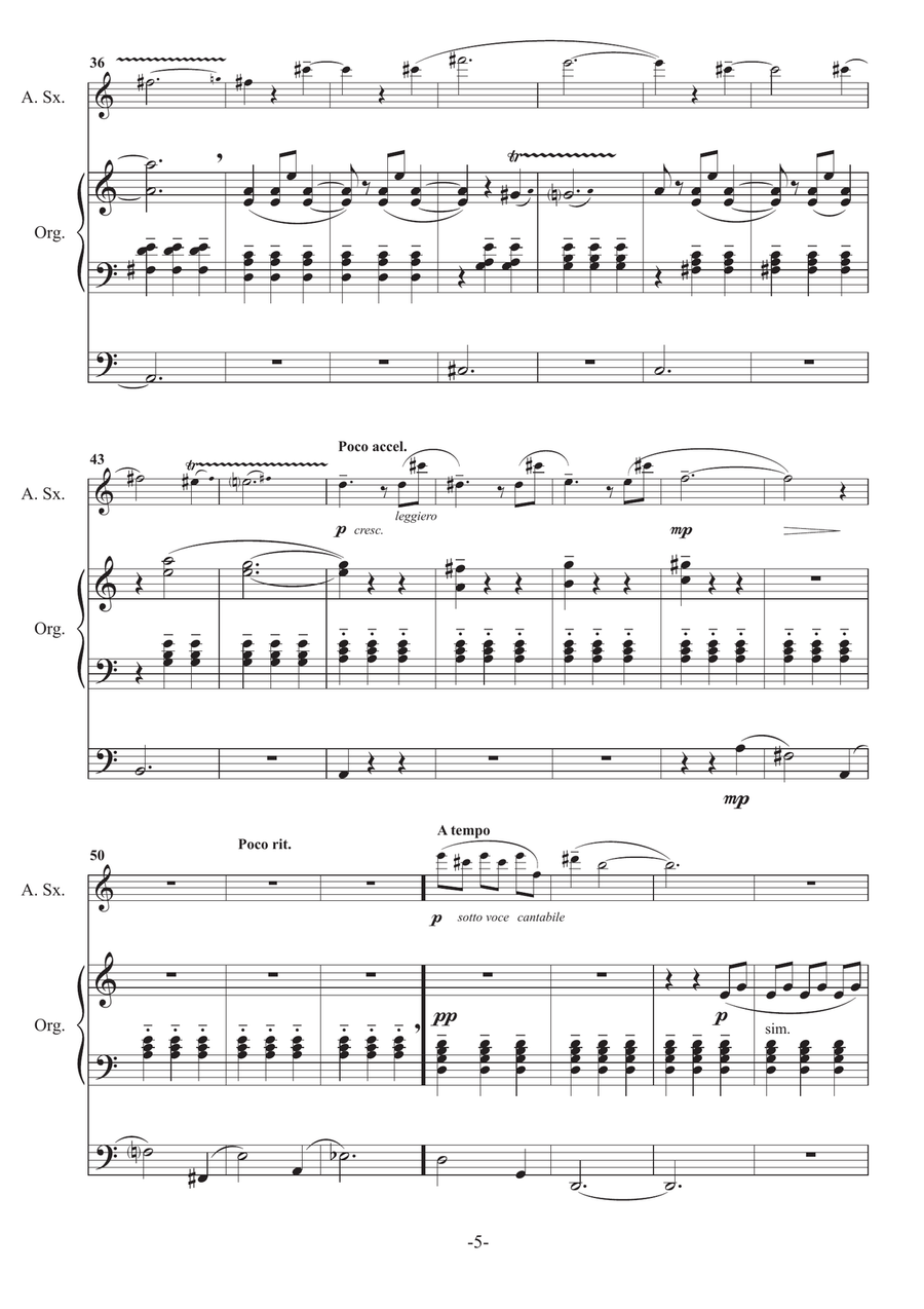 Trilogy from the cycle NATURA SIDERUM for saxophone and organ Alto Saxophone scores gallery preview page 5