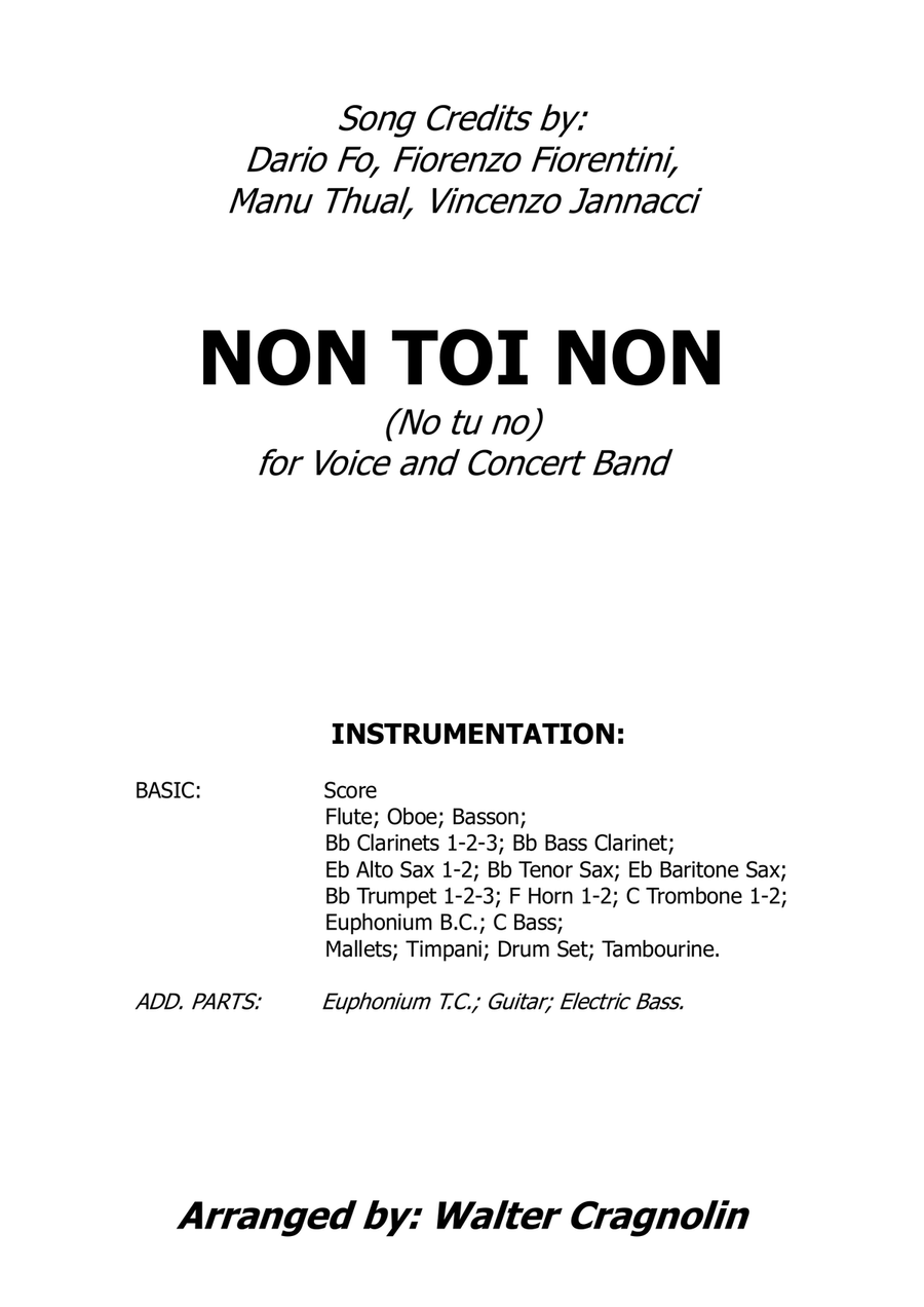 Non Toi Non Non Toi Non Concert Band scores gallery preview page 2