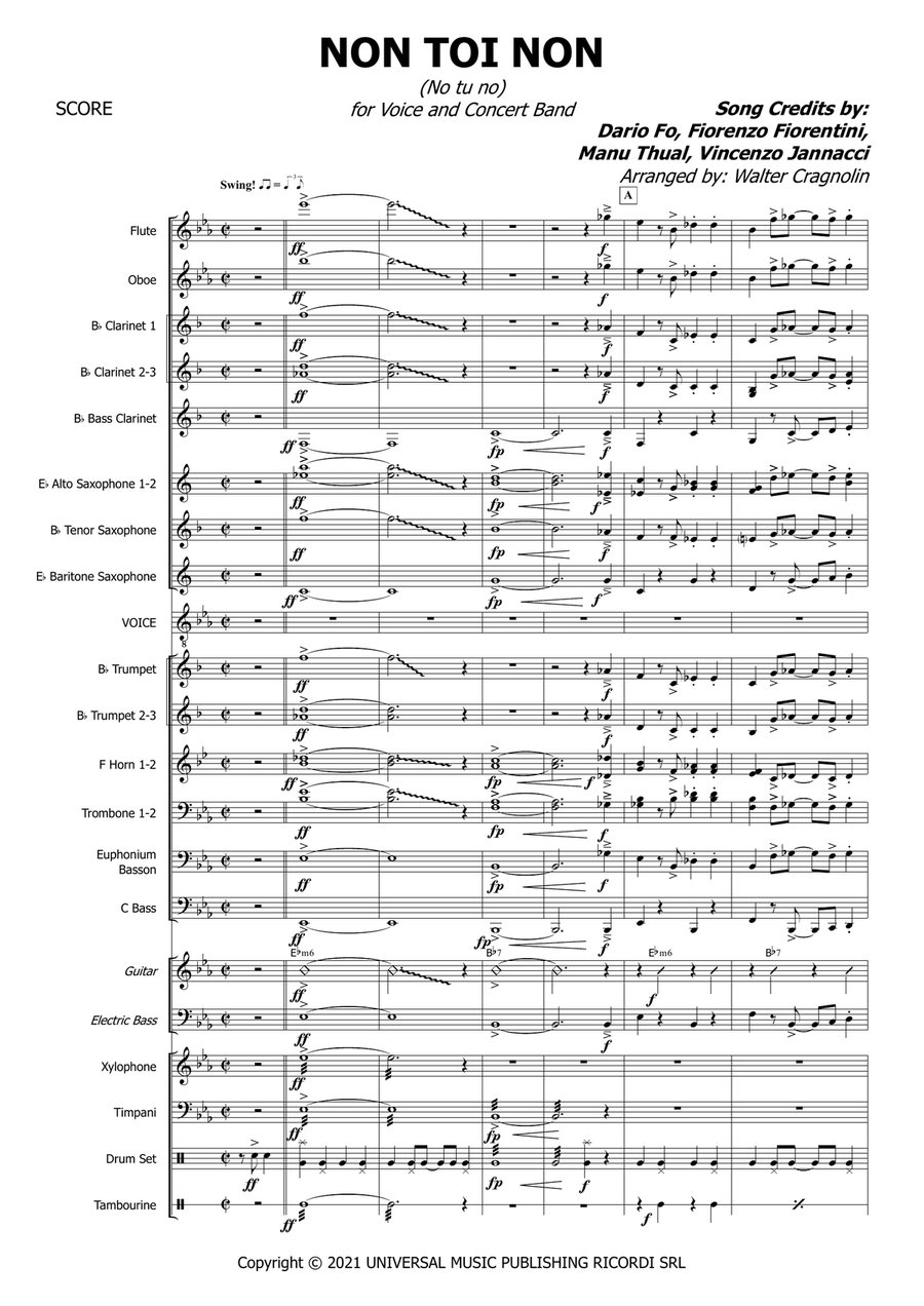 Non Toi Non Non Toi Non Concert Band scores gallery preview page 3