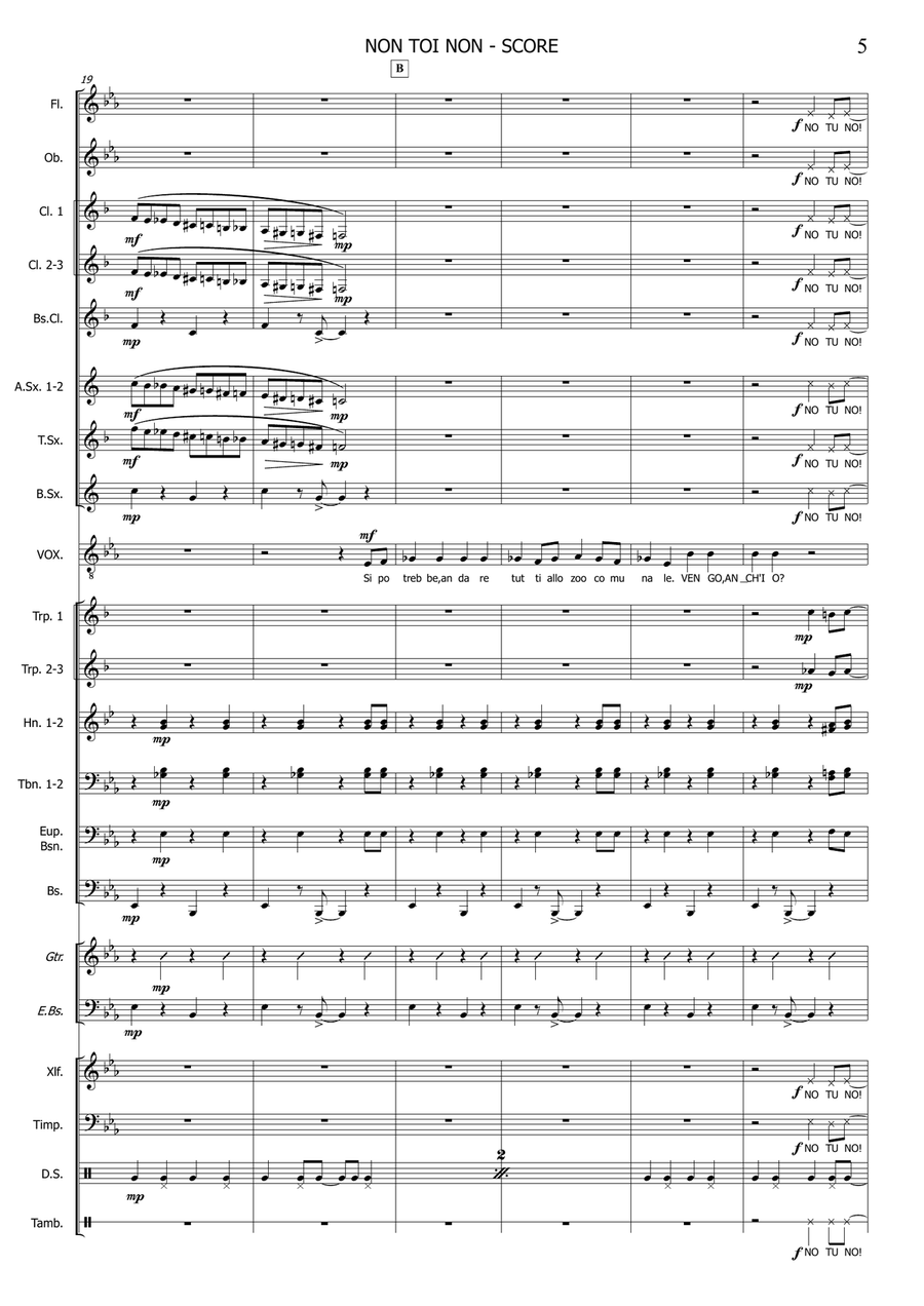 Non Toi Non Non Toi Non Concert Band scores gallery preview page 6