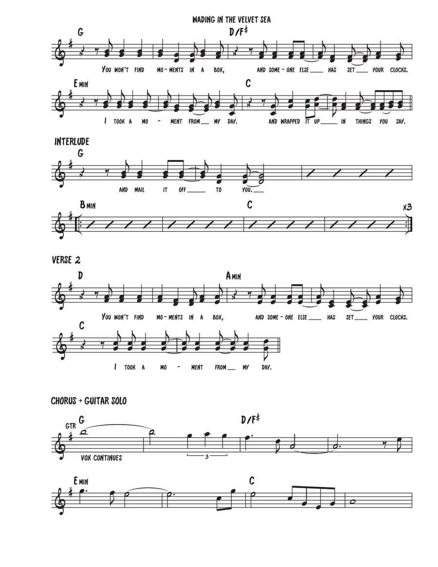 Wading In The Velvet Sea Piano scores gallery preview page 2