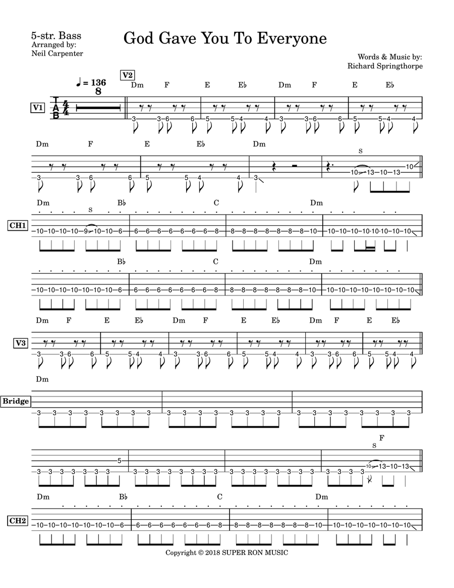 God Gave You To Everyone God Gave You To Everyone Acoustic Guitar scores gallery preview page 2