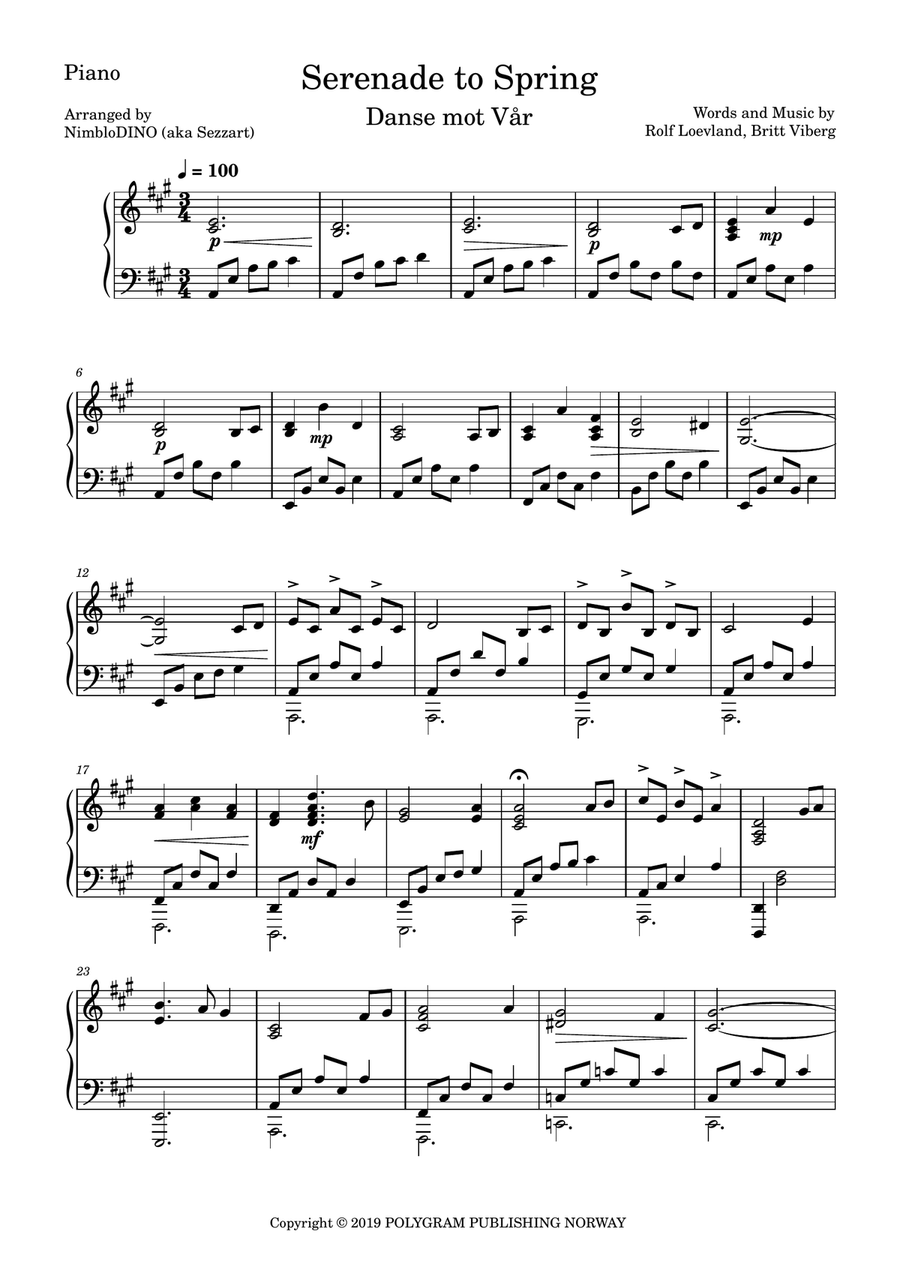 Danse Mot Var Piano Solo scores gallery preview page 1